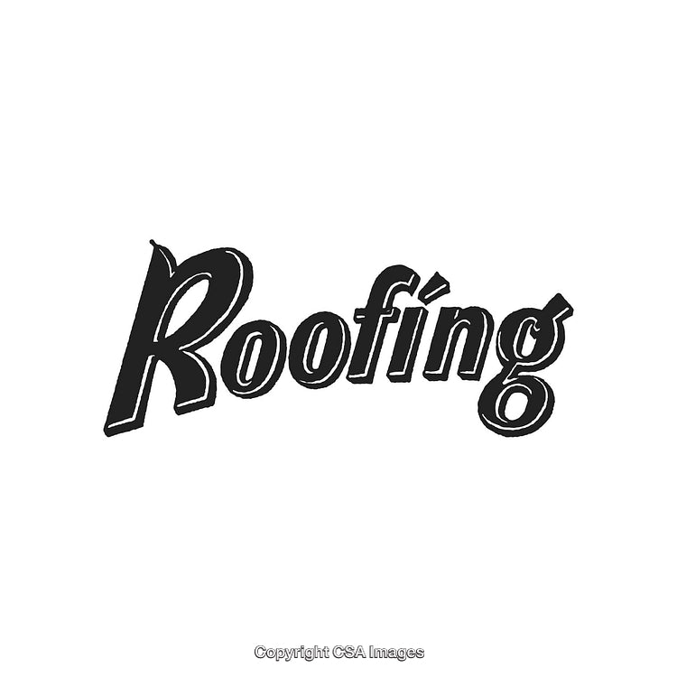 Classic Black Typography of Roofing Industry Text on White Background