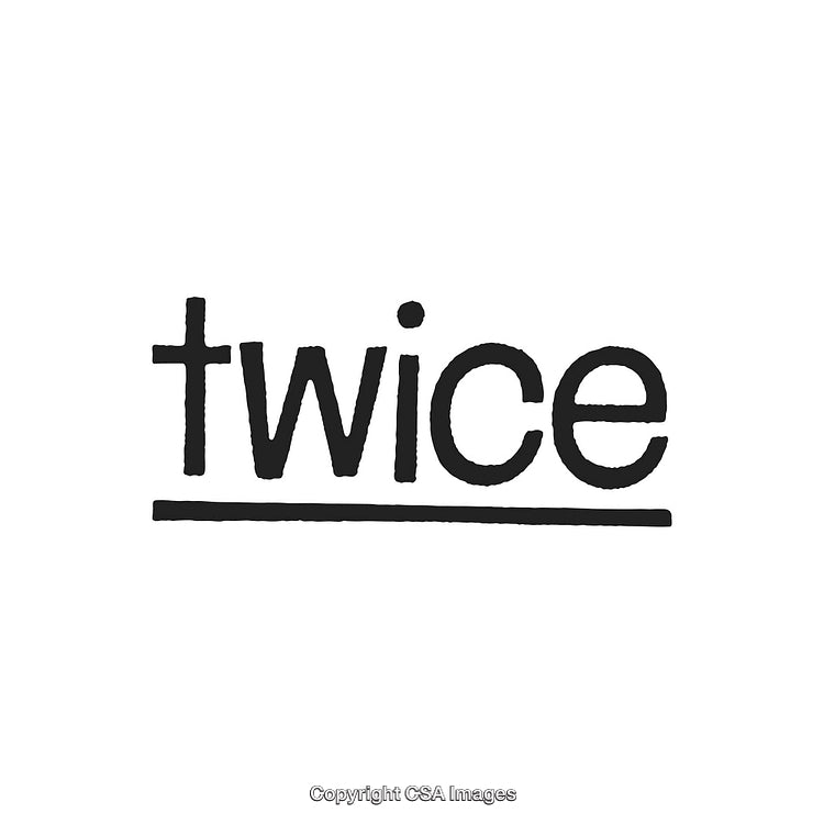 Minimalist Typography Design with 'Twice' in Bold Black Text