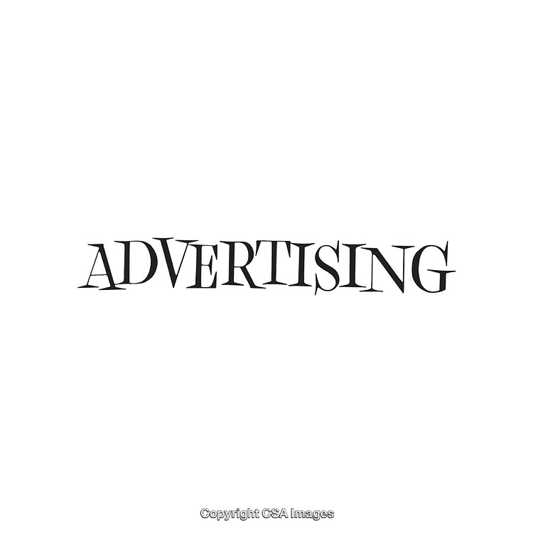 Advertising Text Illustration Using Artistic Typeface on White Background