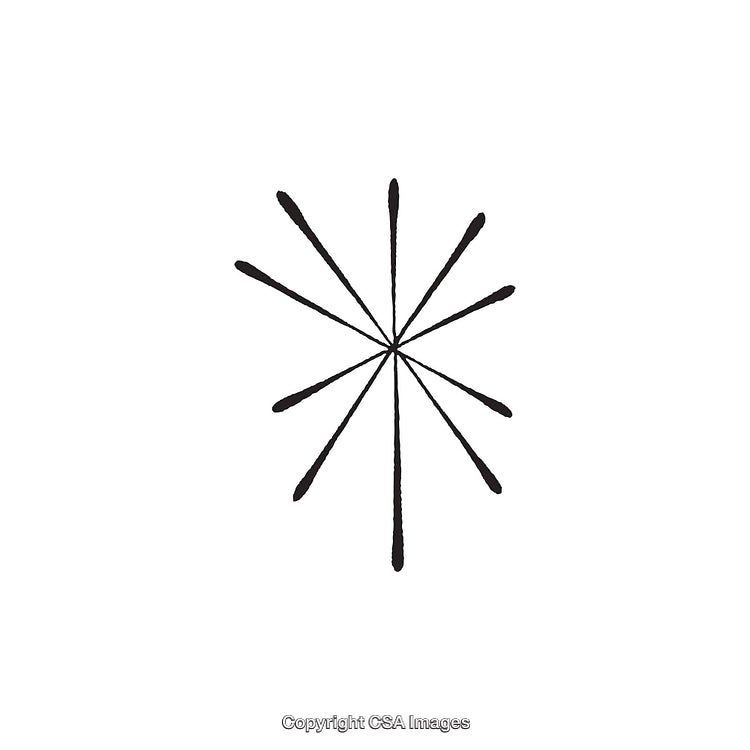 Abstract Black and White Starburst Illustration Symbol