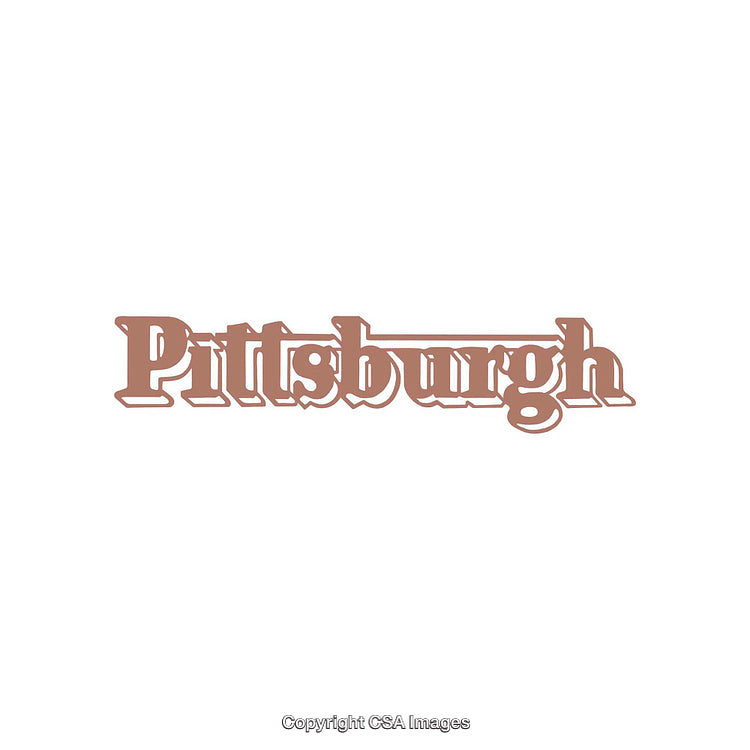 Elegant Typography Artwork Featuring the Word 'Pittsburgh' in Classic Style