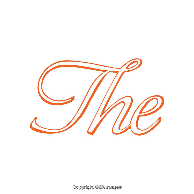 Elegant Orange Calligraphy Text Design on White Background