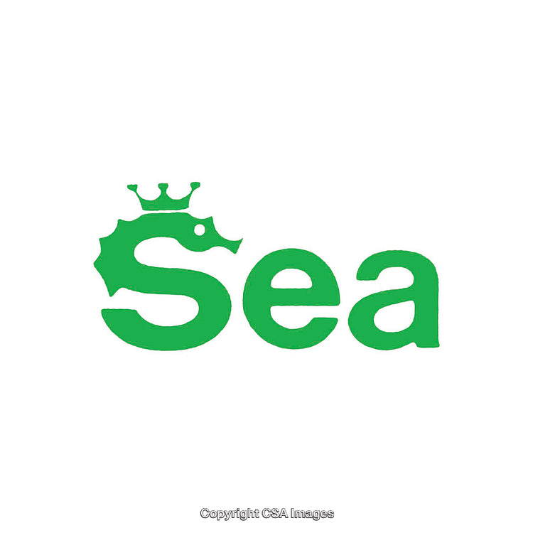 Green Logo Design Featuring a Seahorse with Crown Icon Illustration