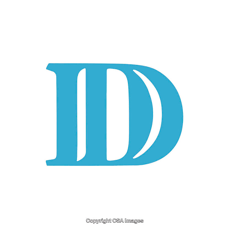 Bold Blue Letter D Icon Design on White Background