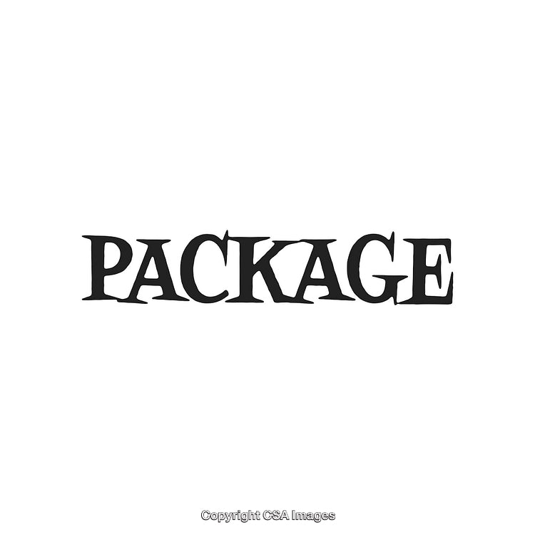 Typography Design Featuring the Word Package in Bold Stylish Letters