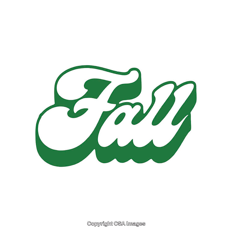 Bold Green Typography with the Word Fall in Artistic Design