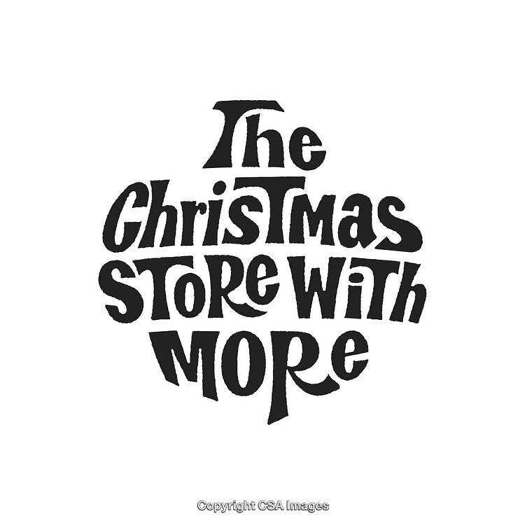 Artistic Handwritten Christmas Shop Logo with Decorative Typography Design