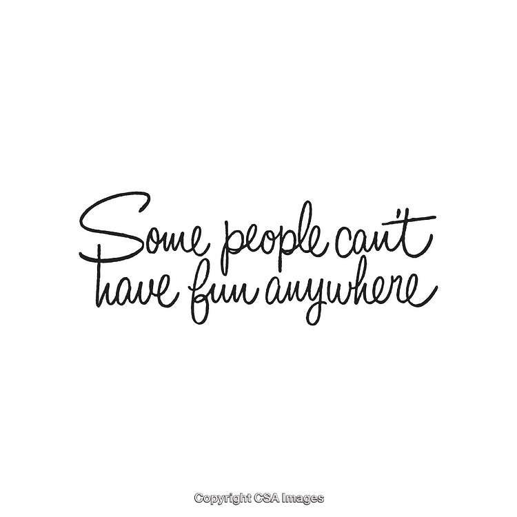 Handwritten Text Quote About Enjoyment and Fun with Positive Message