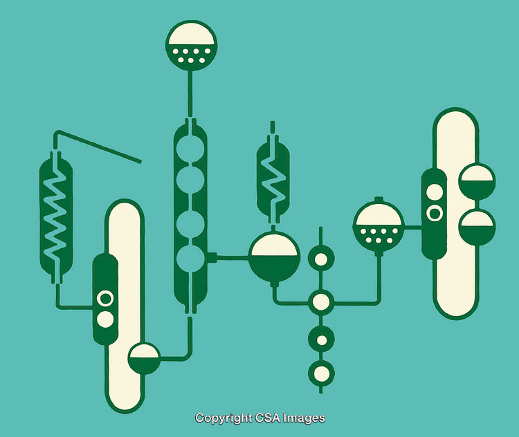 Abstract Green Geometric Line Art Illustration on Turquoise Background