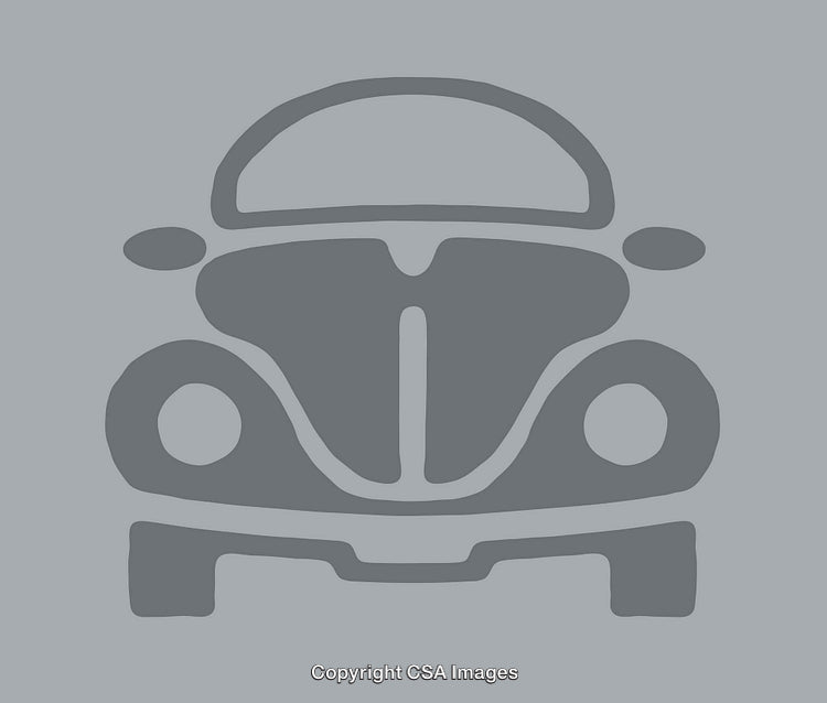 Classic Car Line Art Illustration Featuring Vintage Front View