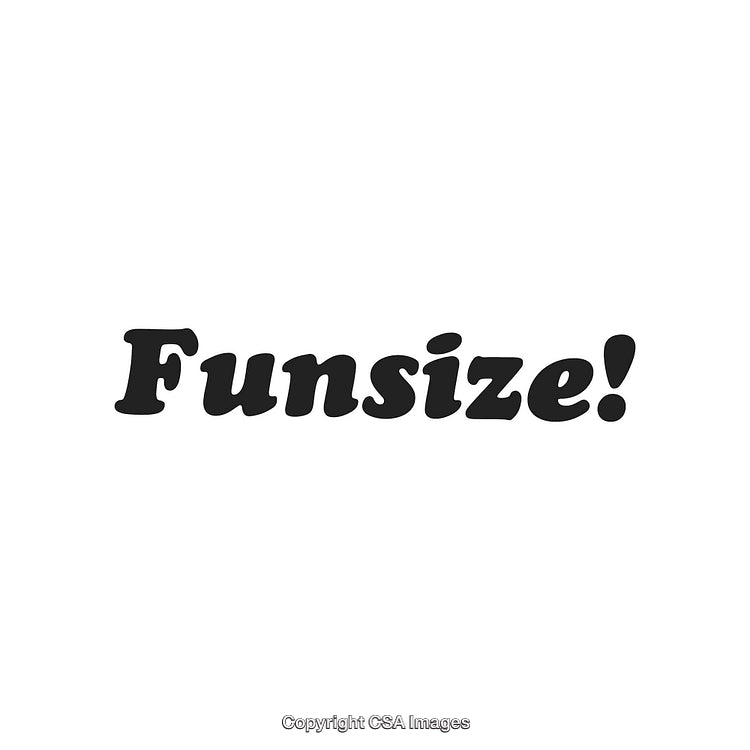 Funsize Text Design with Playful Font Style on White Background