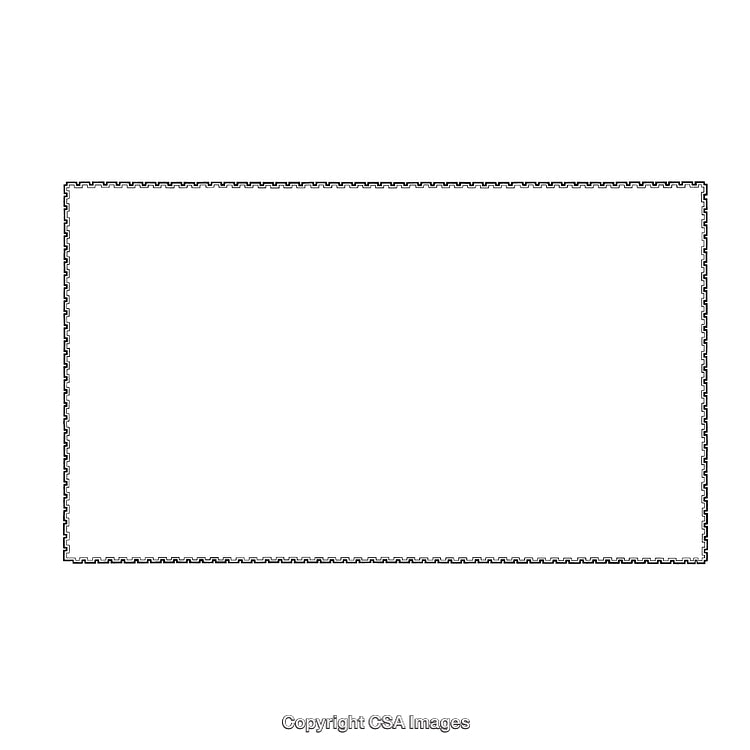 Rectangular Black And White Border With Geometric Style Design