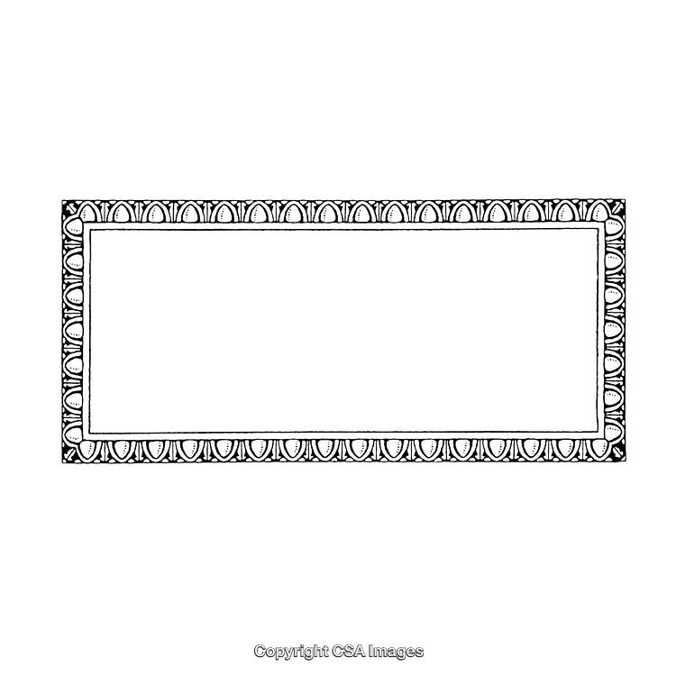 Elegant Rectangular Black and White Decorative Border Design