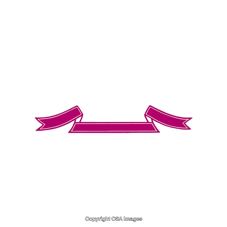 Pink Ribbon Banner Icon Isolated on a White Background