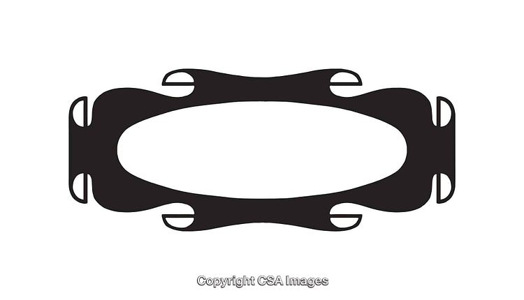 Abstract Black and White Illustration Design with Intriguing Symmetry