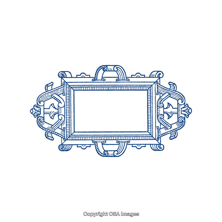 Vintage Ornamental Frame Design with Intricate Details and Elegant Style