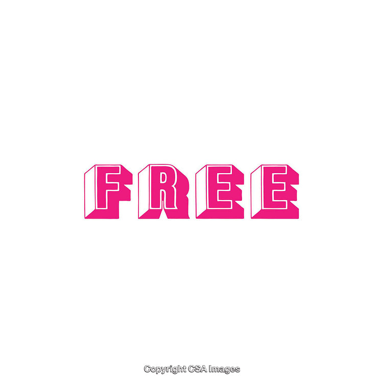 Bold Pink Free Text Isolated on a Clean White Background