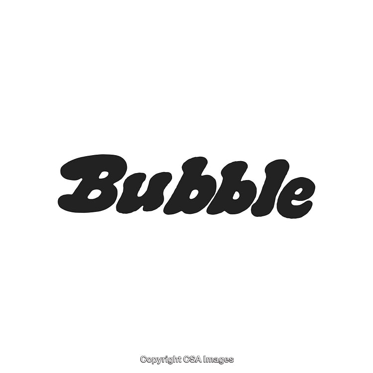 Bold Black Bubble Typography Design on a White Background