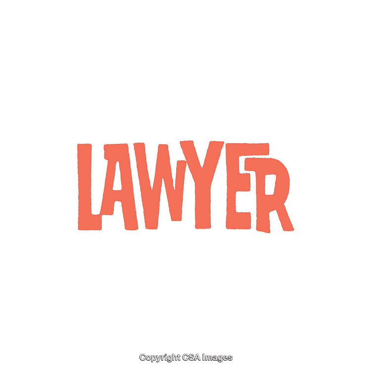 Modern Typography Artwork Featuring the Word 'Lawyer' in Bold Design