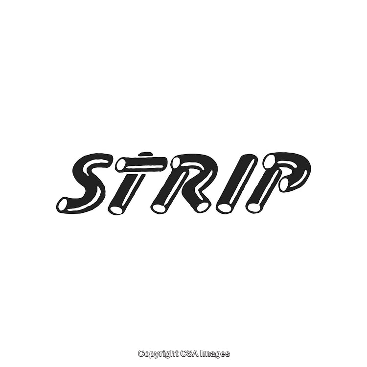 Typography Design Featuring Bold Strip Letters with Unique Styling