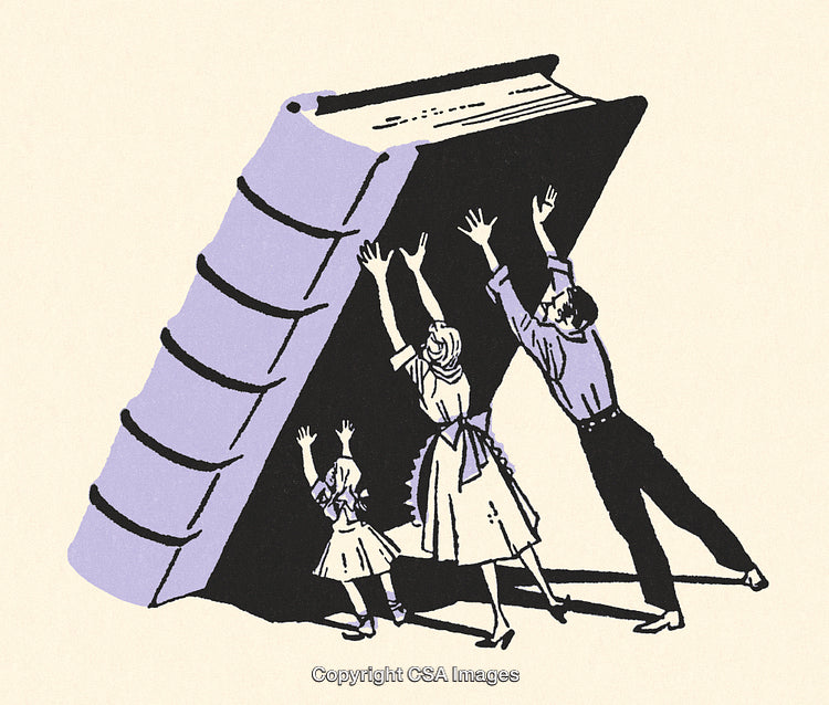 Family United in Effort to Support a Huge Open Book
