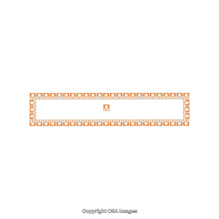 Elegant Orange Geometric Pattern Design on a Crisp White Background