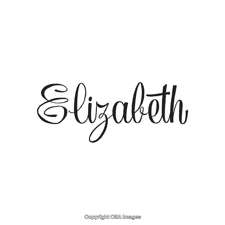 Elegant Handwritten Name Design Featuring Scripted Elizabeth Calligraphy