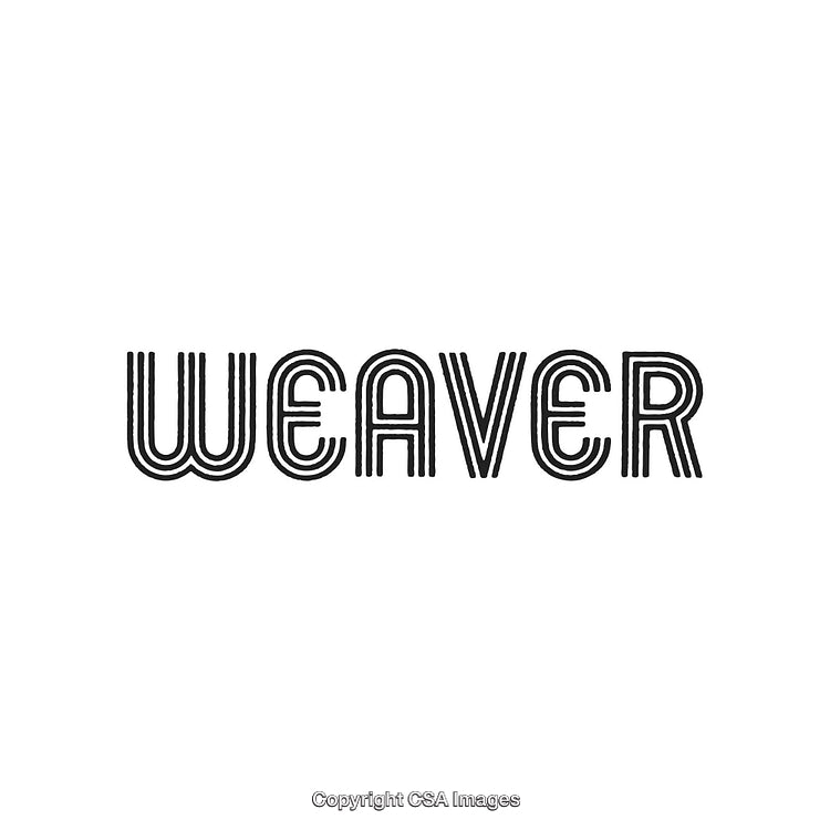 Modern Typography Design Featuring the Word Weaver in Stylish Font