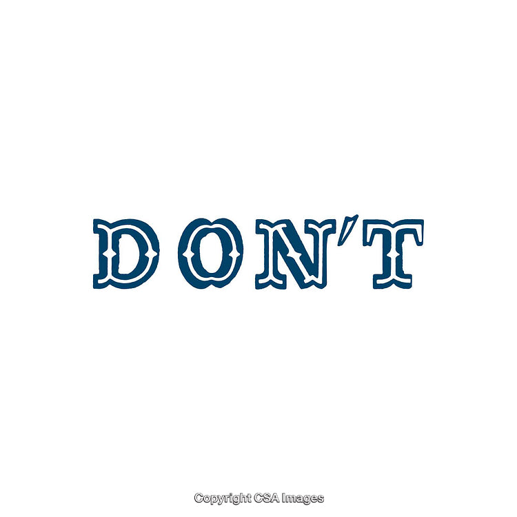 Blue Western Style Typography Displaying the Word 'Don't' in Classic Font