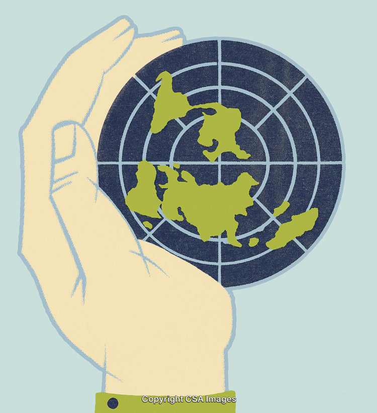 Hand Holding a Small Globe