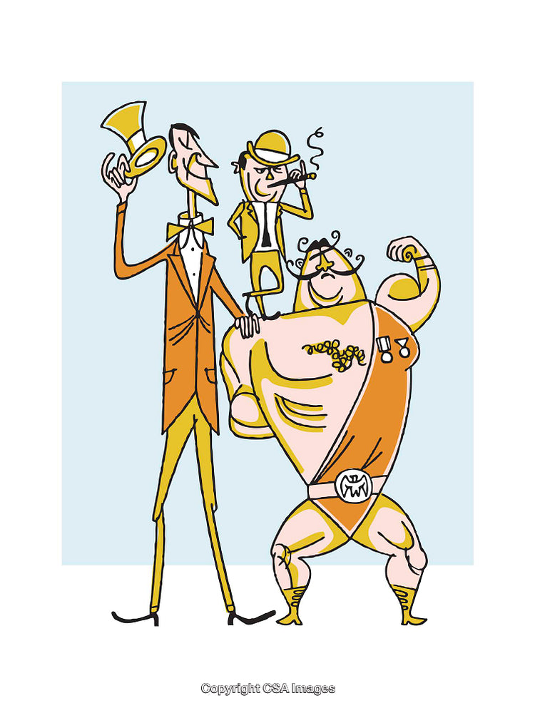Group of Quirky Characters in Unique Illustrated Style