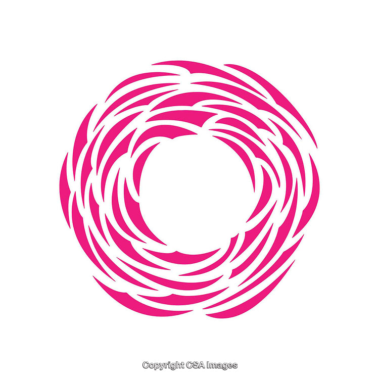 Pink Abstract Circular Shape with Modern Artistic Design