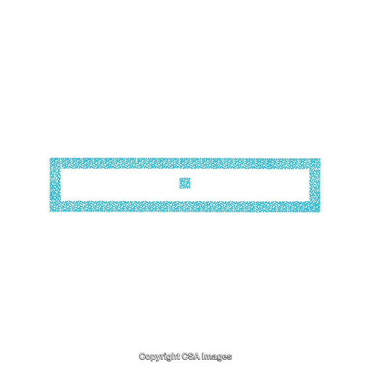 Minimalist Blue Ornamental Frame on Clean White Background Design