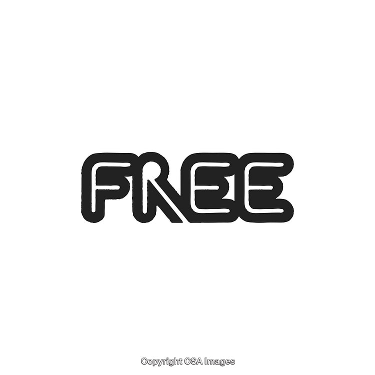 Minimalist Design of the Word "Free" in Bold Lettering