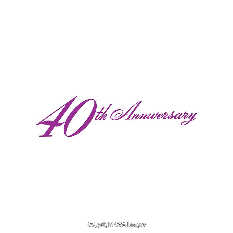 Elegant 40th Anniversary Logo in Vibrant Purple