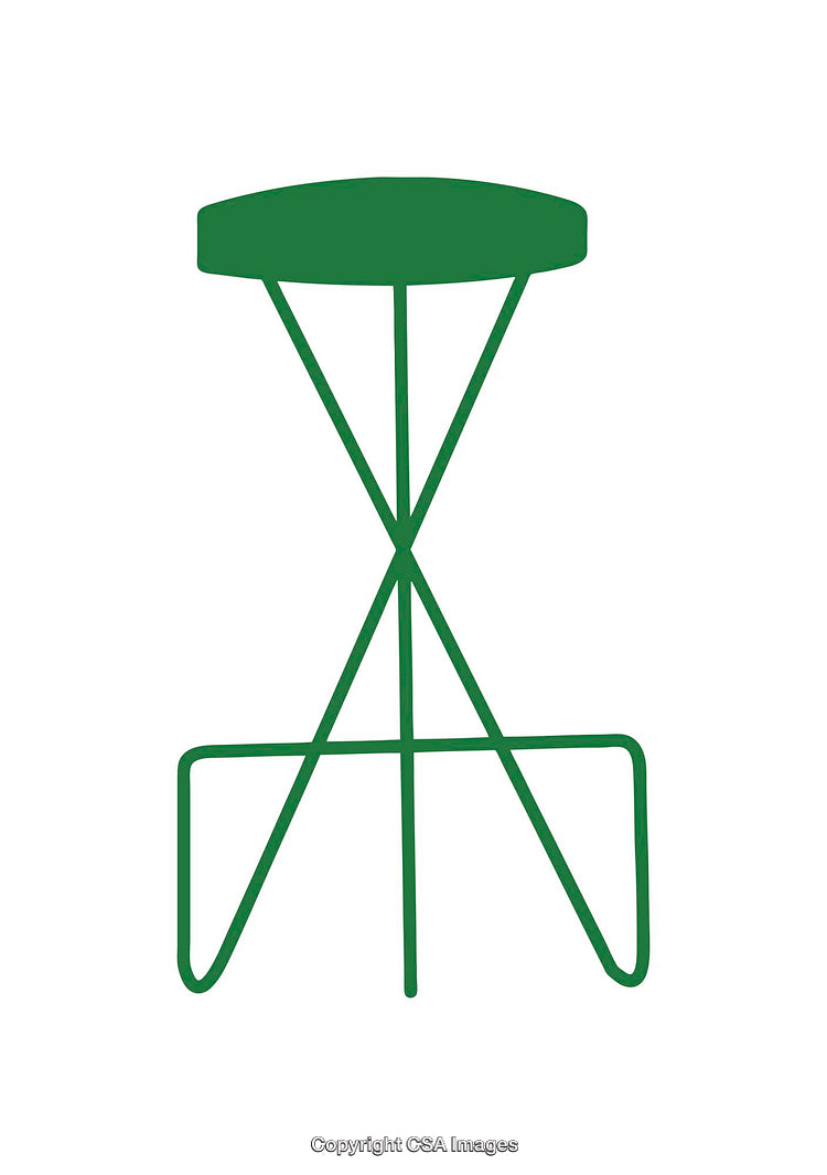 Green Minimalist Chair Icon with a Modern and Sleek Design Concept