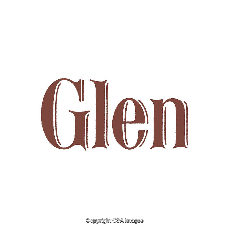 Minimalistic Design Featuring the Word 'Glen' in Elegant Serif Font