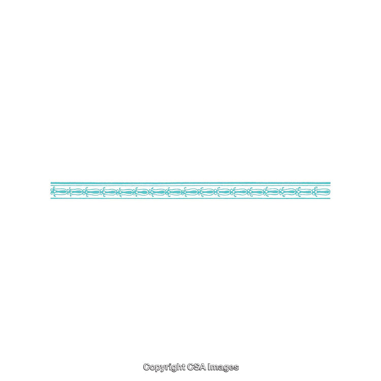 Elegant Blue Decorative Ornamental Border Design on White Background