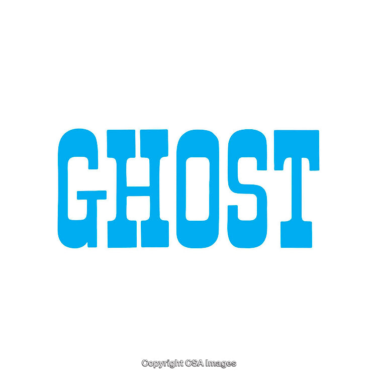 Bright Blue Ghost Text on a Clean White Background