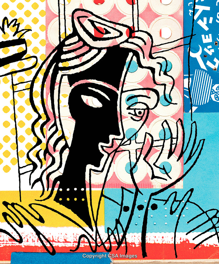 Abstract Colorful Artwork with Contemporary Style and Vibrant Graphical Elements