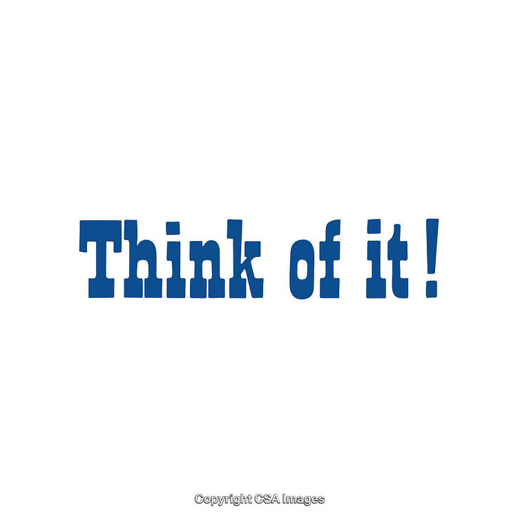 Bold Blue Text Message With Inspirational Phrase on White Background