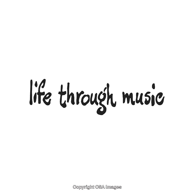 Inspirational Text About Life Expressed Through Music in Artistic Design