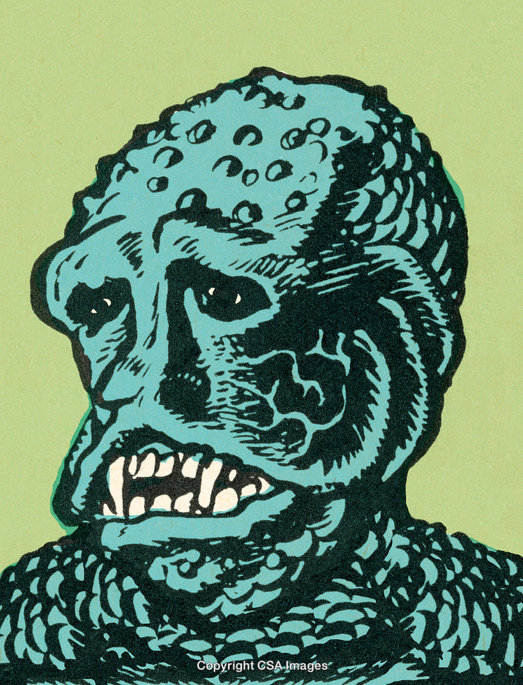 Detailed Illustration of a Unique Grotesque Creature in a Comic Style
