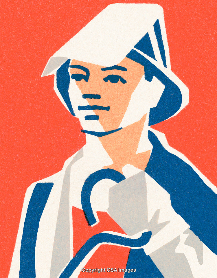 Colorful Vector Illustration of a Person in a Bold Artistic Style