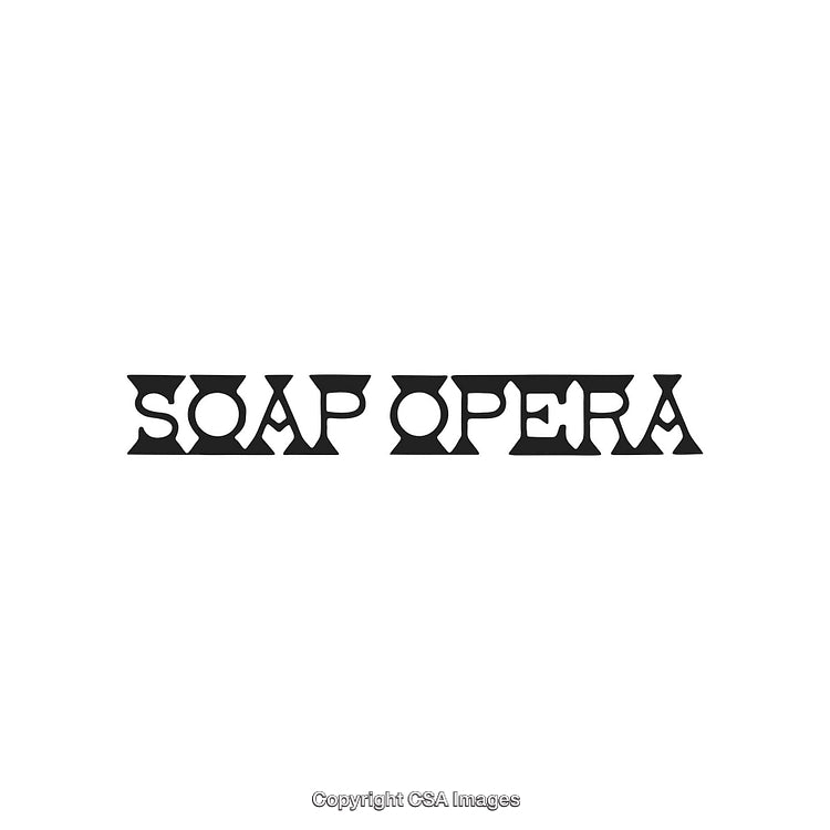 Unique Typography Design Featuring Bold and Stylized 'Soap Opera' Text