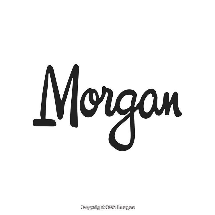 Modern Handwritten Calligraphy Style Text Featuring the Name Morgan