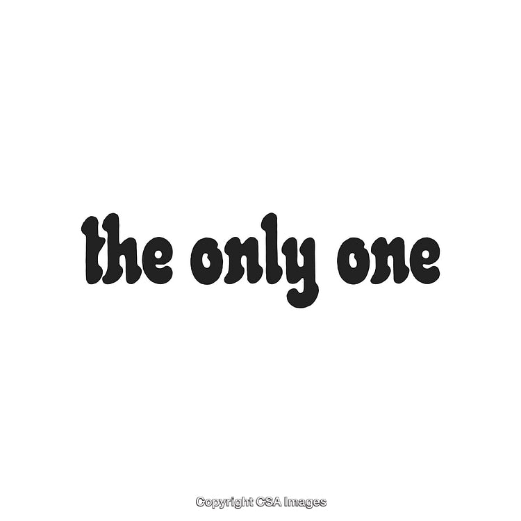 Typography Design Featuring the Text "The Only One" in a Distinct Font