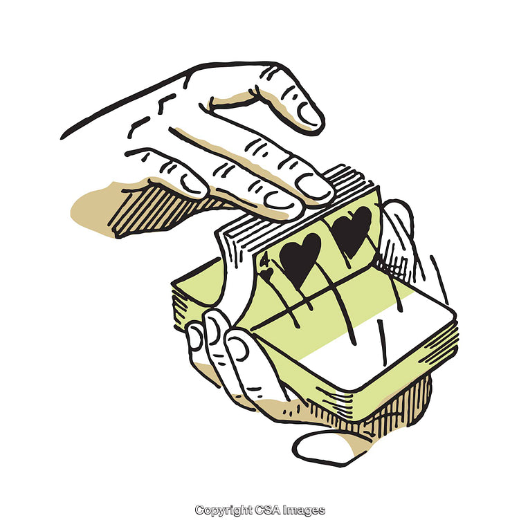 Hand-Illustrated Playing Cards With Detailed Hearts and Lively Sketch Lines