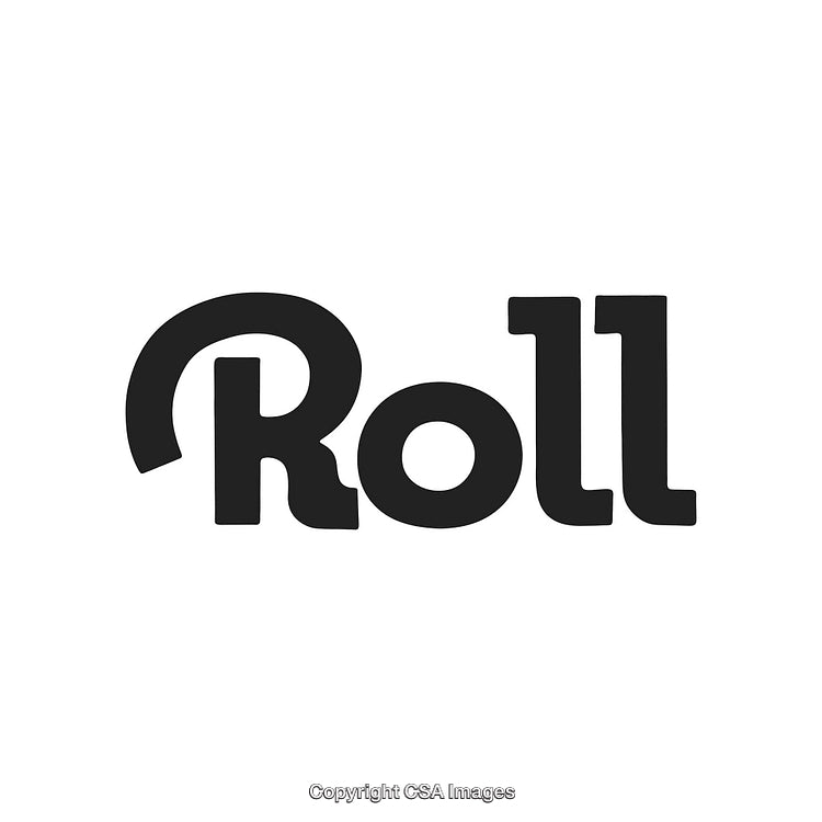 Creative Black Typography Design with Bold Letters on a White Background